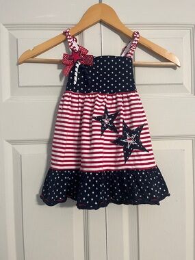 Good Lad Red White and Navy Star-Trim Sundress